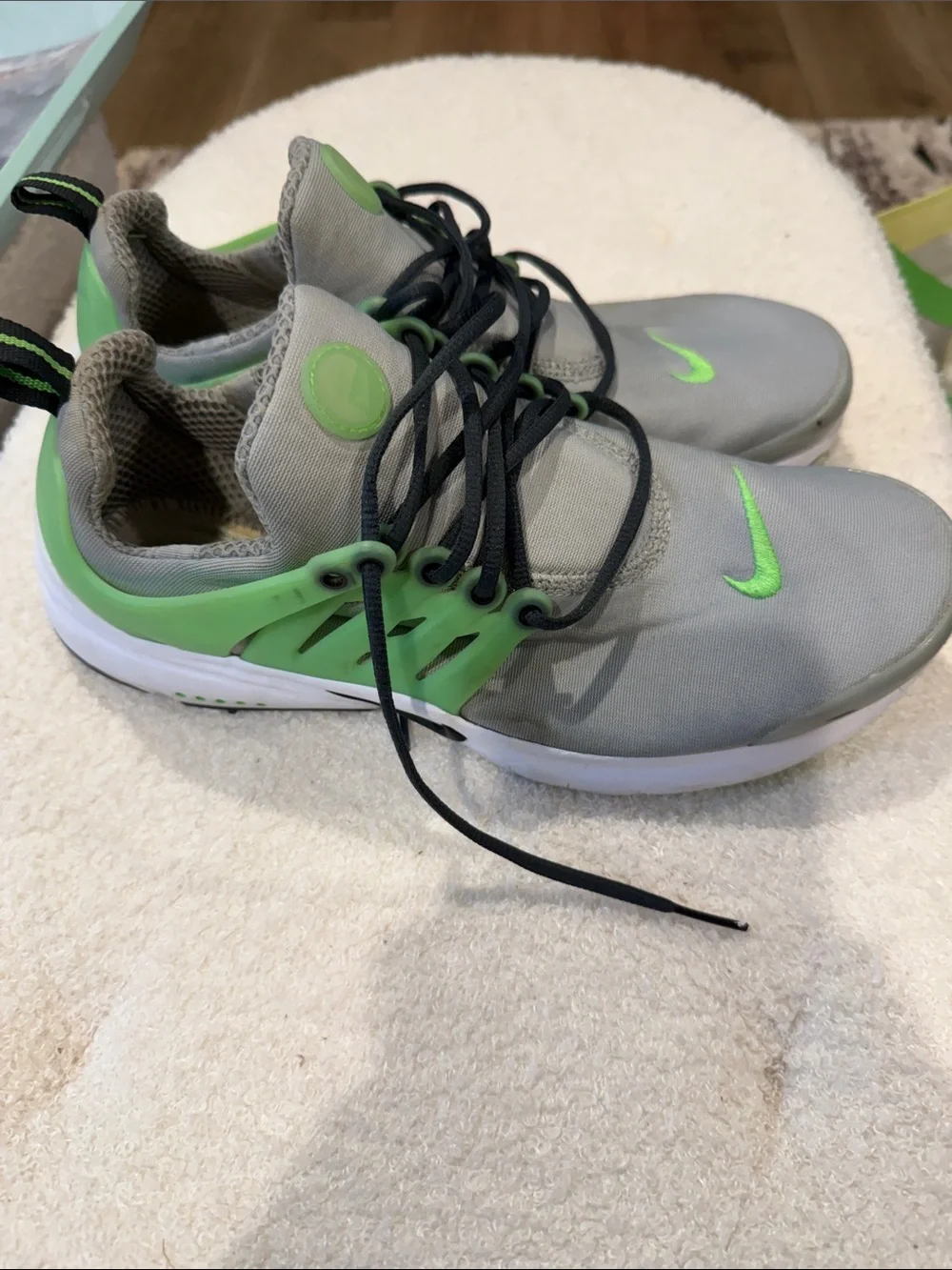 Nike Kids Gray & Neon Green Athletic Sneakers